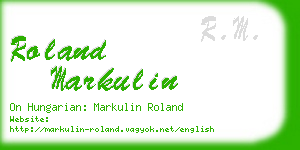 roland markulin business card